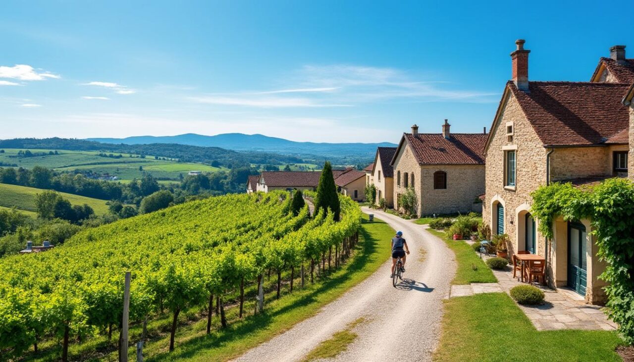 explorez la bourgogne à vélo et vivez une aventure inoubliable au cœur des paysages enchanteurs, des vignobles renommés et des charmants villages. préparez-vous à découvrir cette région riche en histoire et en gastronomie tout en pédalant dans la nature.