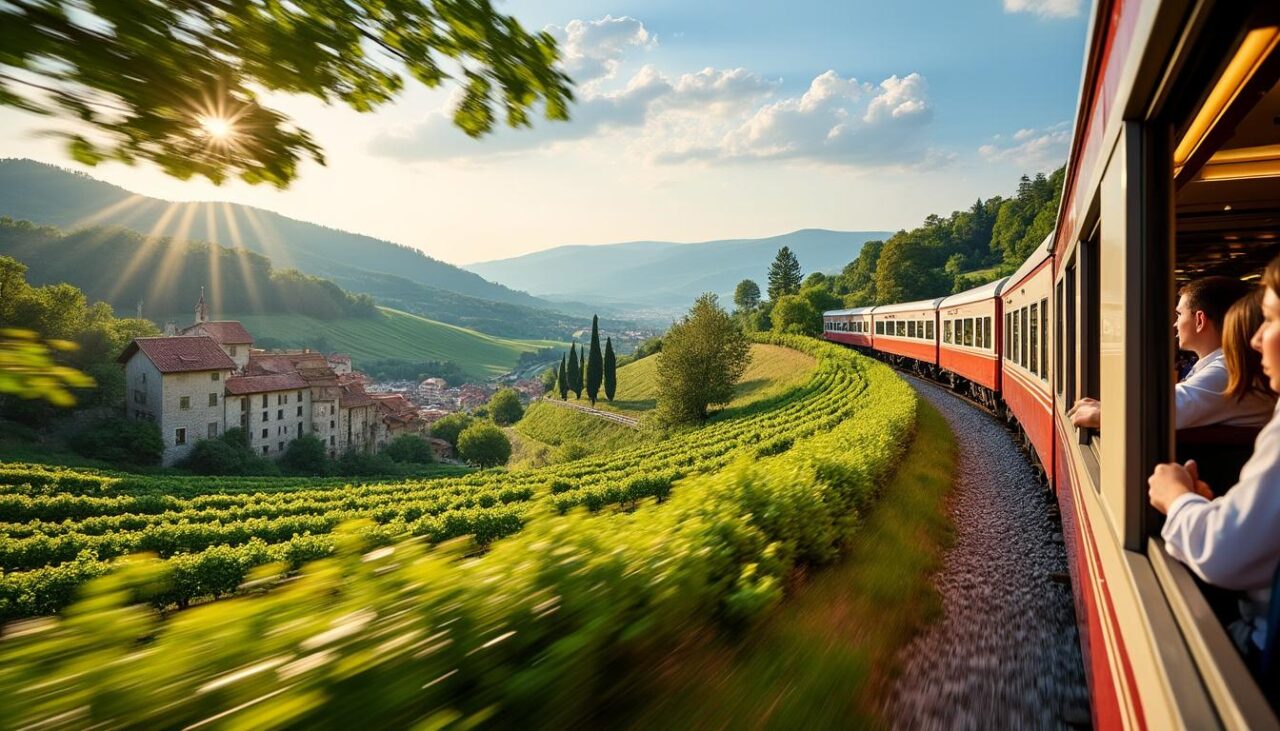 partez pour une semaine inoubliable à travers l'italie en train ! découvrez les paysages époustouflants, les villes historiques et la délicieuse cuisine italienne tout en voyageant confortablement. une aventure unique vous attend pour explorer la beauté de l'italie, de florence à venise en passant par rome.